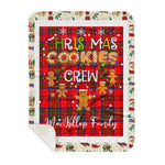 Personalized Gift Tartan Plaid Blanket Clan MacKillop With Christmas Cookie Baking Crew Christmas Gift Sherpa Blanket, tartan sherpa blanket,buffalo plaid sherpa blanket,christmas sherpa blanket,Christmas Throw Blanket,green plaid sherpa blanket,green sherpa blanket