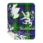 Sherpa Blanket - Tartan Blanket Thistle and Lion Scottish Clan Tait Plaid Blanket, plaid sherpa blanket queen,purple sherpa blanket,queen sherpa blanket,queen size sherpa blanket,red sherpa blanket,scottish tartan blankets,sherpa blanket,sherpa christmas blanket