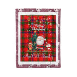 Personalized Gift Tartan Plaid Blanket Clan MacColl With Funny Santa Snowman Reindeer Merry Christmas Fleece Blanket, Home Living Room, Plaid Blanket, Tartan Blanket, Scottish Blanket, Buffalo fleece blanket, Christmas Blanket-Recovered
