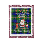 Personalized Gift Tartan Plaid Blanket Clan MaiTland With Funny Santa Snowman Reindeer Merry Christmas Fleece Blanket, Home Living Room, Plaid Blanket, Tartan Blanket, Scottish Blanket, Buffalo fleece blanket, Christmas Blanket