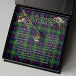 To My Beautiful Soulmate Necklace In Your Eyes I Have Found My Home Clan Sutherland Tartan Crown Pendant Necklace