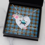 Sea Turtle Necklace Gift for My Beautiful Girlfriend Valentines Necklace Clan Anderson Tartan Blue Turtle Necklace