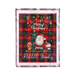 Personalized Gift Tartan Plaid Blanket Clan Riddell With Funny Santa Snowman Reindeer Merry Christmas Fleece Blanket, Home Living Room, Plaid Blanket, Tartan Blanket, Scottish Blanket, Buffalo fleece blanket, Christmas Blanket