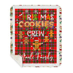 Personalized Gift Tartan Plaid Blanket Clan Maule With Christmas Cookie Baking Crew Christmas Gift Sherpa Blanket, tartan sherpa blanket,buffalo plaid sherpa blanket,christmas sherpa blanket,Christmas Throw Blanket,green plaid sherpa blanket,green sherpa blanket