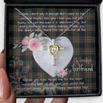 Gift For My Beautiful Girlfriend Necklace Valentine Necklace Clan Denniston Tartan Cross Dancing Necklace Scottish Tartan Jewelry