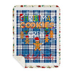 Personalized Gift Tartan Plaid Blanket Clan Strathclyde With Christmas Cookie Baking Crew Christmas Gift Sherpa Blanket, tartan sherpa blanket,buffalo plaid sherpa blanket,christmas sherpa blanket,Christmas Throw Blanket,green plaid sherpa blanket,green sherpa blanket
