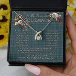 To My Beautiful Soulmate Necklace In Your Eyes I Have Found My Home Clan Cockburn Modern Tartan Wishbone Dancing Necklace