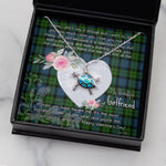 Sea Turtle Necklace Gift for My Beautiful Girlfriend Valentines Necklace Clan MacKie Tartan Blue Turtle Necklace