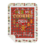 Personalized Gift Tartan Plaid Blanket Clan Fraser Weathered With Christmas Cookie Baking Crew Christmas Gift Sherpa Blanket, tartan sherpa blanket,buffalo plaid sherpa blanket,christmas sherpa blanket,Christmas Throw Blanket,green plaid sherpa blanket,green sherpa blanket