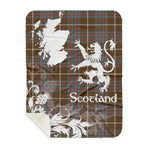 Sherpa Blanket - Tartan Blanket Thistle and Lion Scottish Clan MacIntyre Hunting Weathered Plaid Blanket, plaid sherpa blanket queen,purple sherpa blanket,queen sherpa blanket,queen size sherpa blanket,red sherpa blanket,scottish tartan blankets,sherpa blanket,sherpa christmas blanket