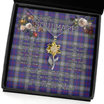 To My Beautiful Soulmate Sunflower Necklace In Your Eyes I Have Found My Home Clan Kinnaird Tartan Jewelry For Girlfriend, Tartan Sunflower Pendant Necklace, Scottish Tartan Jewelry, valentine necklace, necklace girlfriend, necklace for wife, cute necklaces for girlfriend, jewelry for girlfriend, to my soulmate necklace, to my future wife necklace