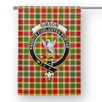 Scotstee Shop Gibson Tartan Flag Clan Badge Tartan House Flag