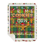 Personalized Gift Tartan Plaid Blanket Clan MacMillan Ancient With Christmas Cookie Baking Crew Christmas Gift Sherpa Blanket, tartan sherpa blanket,buffalo plaid sherpa blanket,christmas sherpa blanket,Christmas Throw Blanket,green plaid sherpa blanket,green sherpa blanket