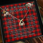 To My Beautiful Soulmate Necklace In Your Eyes I Have Found My Home Clan Ramsay Red Tartan Wishbone Dancing Necklace