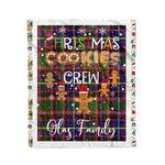 Personalized Gift Tartan Plaid Blanket Clan Glas With Christmas Cookie Baking Crew Christmas Gift Blanket, Plaid Blanket, Christmas Fleece Blanket, Christmas Blanket, Tartan Blanket, Scottish Blanket, Scotland Blanket, Family Name Blanket, Custom Blanket, Personalized Blanket