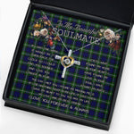 To My Beautiful Soulmate Necklace In Your Eyes I Have Found My Home Clan Meldrum Tartan Cross Dancing Necklace