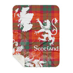 Sherpa Blanket - Tartan Blanket Thistle and Lion Scottish Clan MacNab Ancient Plaid Blanket, plaid sherpa blanket queen,purple sherpa blanket,queen sherpa blanket,queen size sherpa blanket,red sherpa blanket,scottish tartan blankets,sherpa blanket,sherpa christmas blanket