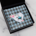 Sea Turtle Necklace Gift for My Beautiful Girlfriend Valentines Necklace Clan Clark Tartan Blue Turtle Necklace