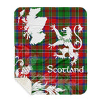 Sherpa Blanket - Tartan Blanket Thistle and Lion Scottish Clan McCulloch Plaid Blanket, plaid sherpa blanket queen,purple sherpa blanket,queen sherpa blanket,queen size sherpa blanket,red sherpa blanket,scottish tartan blankets,sherpa blanket,sherpa christmas blanket