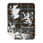 Sherpa Blanket - Tartan Blanket Thistle and Lion Scottish Clan BlackWatch Weathered Plaid Blanket, plaid sherpa blanket queen,purple sherpa blanket,queen sherpa blanket,queen size sherpa blanket,red sherpa blanket,scottish tartan blankets,sherpa blanket,sherpa christmas blanket