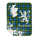 Sherpa Blanket - Tartan Blanket Thistle and Lion Scottish Clan Grant Hunting Plaid Blanket, plaid sherpa blanket queen,purple sherpa blanket,queen sherpa blanket,queen size sherpa blanket,red sherpa blanket,scottish tartan blankets,sherpa blanket,sherpa christmas blanket