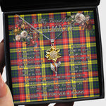 To My Beautiful Soulmate Sunflower Necklace In Your Eyes I Have Found My Home Clan Buchanan Modern Tartan Jewelry For Girlfriend