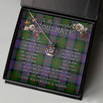To My Beautiful Soulmate Necklace In Your Eyes I Have Found My Home Clan Blair Modern Tartan Crown Pendant Necklace