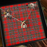 To My Beautiful Soulmate Necklace In Your Eyes I Have Found My Home Clan MacBean Tartan Wishbone Dancing Necklace