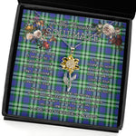 To My Beautiful Soulmate Sunflower Necklace In Your Eyes I Have Found My Home Clan Learmonth Tartan Jewelry For Girlfriend, Tartan Sunflower Pendant Necklace, Scottish Tartan Jewelry, valentine necklace, necklace girlfriend, necklace for wife, cute necklaces for girlfriend, jewelry for girlfriend, to my soulmate necklace, to my future wife necklace