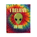 Scotstee Shop - Scotstee Shop Blanket Alien I Believe In Me Rainbow Hippie Fleece Blanket