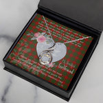 Rising Phoenix Necklace - Valentine Necklace Clan Cheyne Tartan Gift for Girlfriend, Gift for My Wife Rising Phoenix Necklace