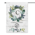Scotstee Shop - Personal Name Monogram Clan Campbell Tartan Garden Flag Family Name Scottish
