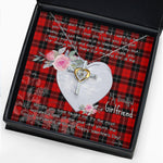 Gift For My Beautiful Girlfriend Necklace Valentine Necklace Clan Ramsay Red Tartan Cross Dancing Necklace Scottish Tartan Jewelry