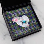 Sea Turtle Necklace Gift for My Beautiful Girlfriend Valentines Necklace Clan Colquhoun Tartan Blue Turtle Necklace