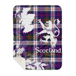 Sherpa Blanket - Tartan Blanket Thistle and Lion Scottish Clan MacDonald Dress Modern Plaid Blanket, plaid sherpa blanket queen,purple sherpa blanket,queen sherpa blanket,queen size sherpa blanket,red sherpa blanket,scottish tartan blankets,sherpa blanket,sherpa christmas blanket