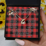 To My Beautiful Soulmate Necklace In Your Eyes I Have Found My Home Clan Rob Roy MacGregor Modern Tartan Wishbone Dancing Necklace