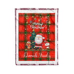 Personalized Gift Tartan Plaid Blanket Clan Darroch With Funny Santa Snowman Reindeer Merry Christmas Fleece Blanket, Home Living Room, Plaid Blanket, Tartan Blanket, Scottish Blanket, Buffalo fleece blanket, Christmas Blanket