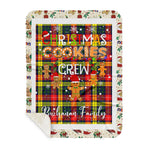 Personalized Gift Tartan Plaid Blanket Clan Buchanan Modern With Christmas Cookie Baking Crew Christmas Gift Sherpa Blanket, tartan sherpa blanket,buffalo plaid sherpa blanket,christmas sherpa blanket,Christmas Throw Blanket,green plaid sherpa blanket,green sherpa blanket