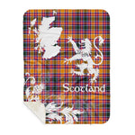 Scotstee Shop - Tartan Blanket Thistle and Lion Scottish Clan Jacobite Plaid Blanket - Sherpa Blanket