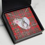 Rising Phoenix Necklace - Valentine Necklace Clan MacBean Tartan Gift for Girlfriend Rising Phoenix Necklace, Scottish Tartan Jewelry