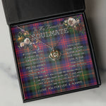 To My Beautiful Soulmate Necklace In Your Eyes I Have Found My Home Clan MacLennan Tartan Crown Pendant Necklace