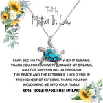 Opal Turtle Necklace - Mother-In-Law Necklace, Mother In Law Necklace Gift - Man Of My Dream Necklace From Your Daughter In Law