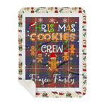 Personalized Gift Tartan Plaid Blanket Clan Fraser Hunting Modern With Christmas Cookie Baking Crew Christmas Gift Sherpa Blanket, tartan sherpa blanket,buffalo plaid sherpa blanket,christmas sherpa blanket,Christmas Throw Blanket,green plaid sherpa blanket,green sherpa blanket