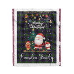 Personalized Gift Tartan Plaid Blanket Clan Lumsden Hunting With Funny Santa Snowman Reindeer Merry Christmas Fleece Blanket, Home Living Room, Plaid Blanket, Tartan Blanket, Scottish Blanket, Buffalo fleece blanket, Christmas Blanket