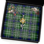 To My Beautiful Soulmate Sunflower Necklace In Your Eyes I Have Found My Home Clan Mow Tartan Jewelry For Girlfriend, Tartan Sunflower Pendant Necklace, Scottish Tartan Jewelry, valentine necklace, necklace girlfriend, necklace for wife, cute necklaces for girlfriend, jewelry for girlfriend, to my soulmate necklace, to my future wife necklace