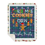 Personalized Gift Tartan Plaid Blanket Clan Douglas With Christmas Cookie Baking Crew Christmas Gift Sherpa Blanket, tartan sherpa blanket,buffalo plaid sherpa blanket,christmas sherpa blanket,Christmas Throw Blanket,green plaid sherpa blanket,green sherpa blanket