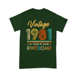 Vintage 1981 40 Years Of Being Awesome 40th Birthday Gifts Birthday Shirt Funny 40th Birthday T Shirts - Scotstee Shop