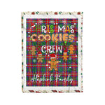 Personalized Gift Tartan Plaid Blanket Clan Hopkirk With Christmas Cookie Baking Crew Christmas Gift Blanket, Plaid Blanket, Christmas Fleece Blanket, Christmas Blanket, Tartan Blanket, Scottish Blanket, Scotland Blanket, Family Name Blanket, Custom Blanket, Personalized Blanket