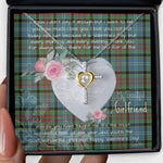 Gift For My Beautiful Girlfriend Necklace Valentine Necklace Clan Cathcart Tartan Cross Dancing Necklace Scottish Tartan Jewelry