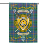 House Flag - Carmichael Ancient Irish Shield Celtic Cross Tartan Garden Flag St Patrick's Day Garden Flag